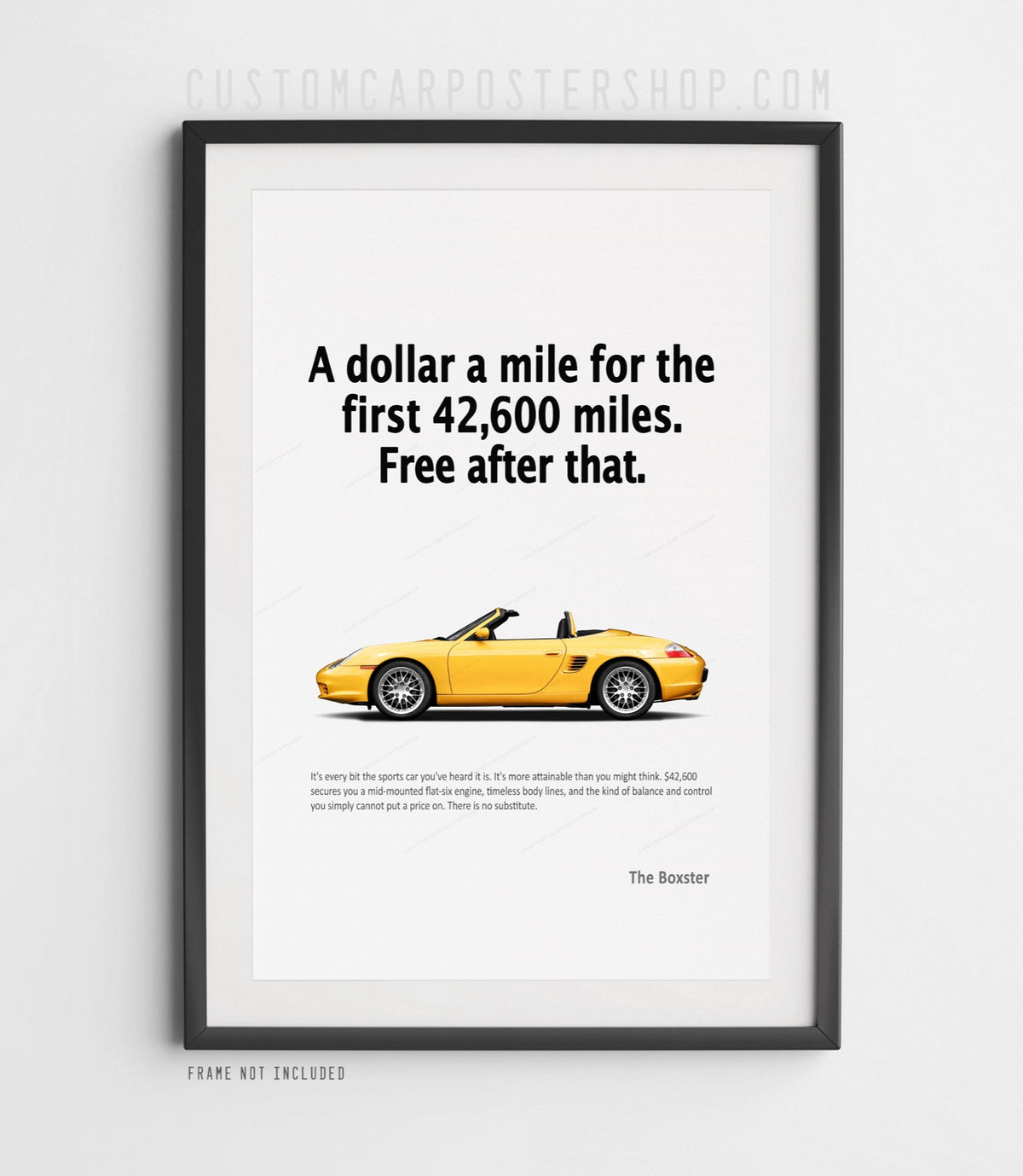 Porsche 986 Boxster Print Ad - A Dollar a Mile
