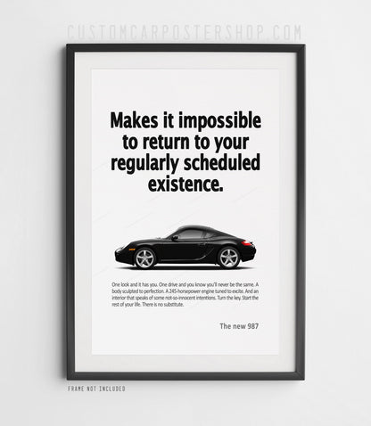 Porsche 987 Cayman Print Ad - Scheduled Existence