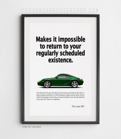 Porsche 987 Cayman Print Ad - Scheduled Existence