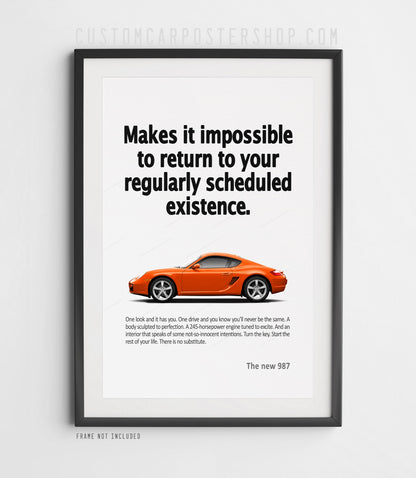 Porsche 987 Cayman Print Ad - Scheduled Existence