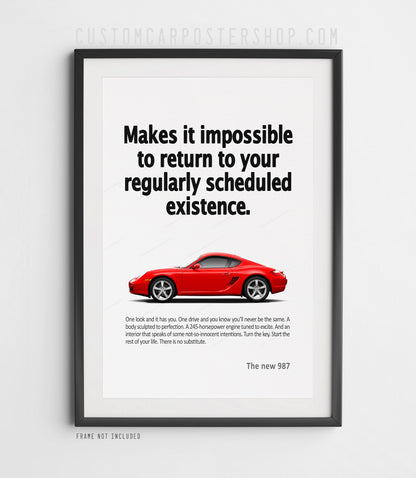 Porsche 987 Cayman Print Ad - Scheduled Existence