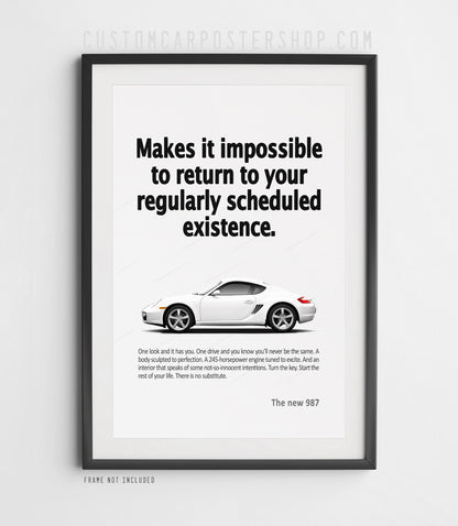 Porsche 987 Cayman Print Ad - Scheduled Existence