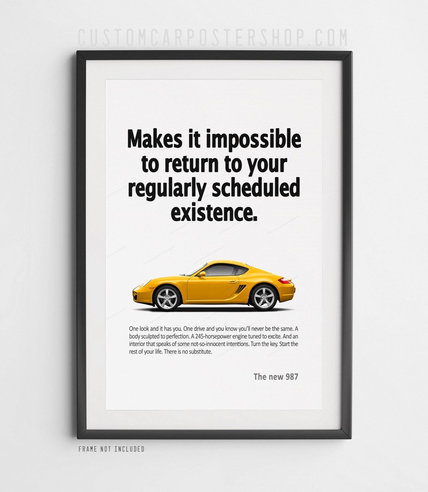 Porsche 987 Cayman Print Ad - Scheduled Existence