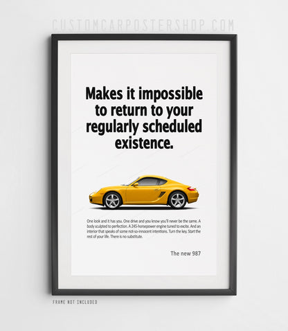 Porsche 987 Cayman Print Ad - Scheduled Existence