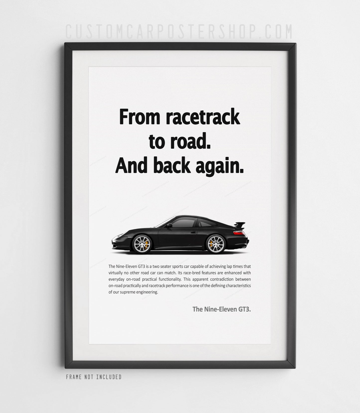 Porsche 996.2 911 GT3 Remastered Print Ad - Racetrack to Road