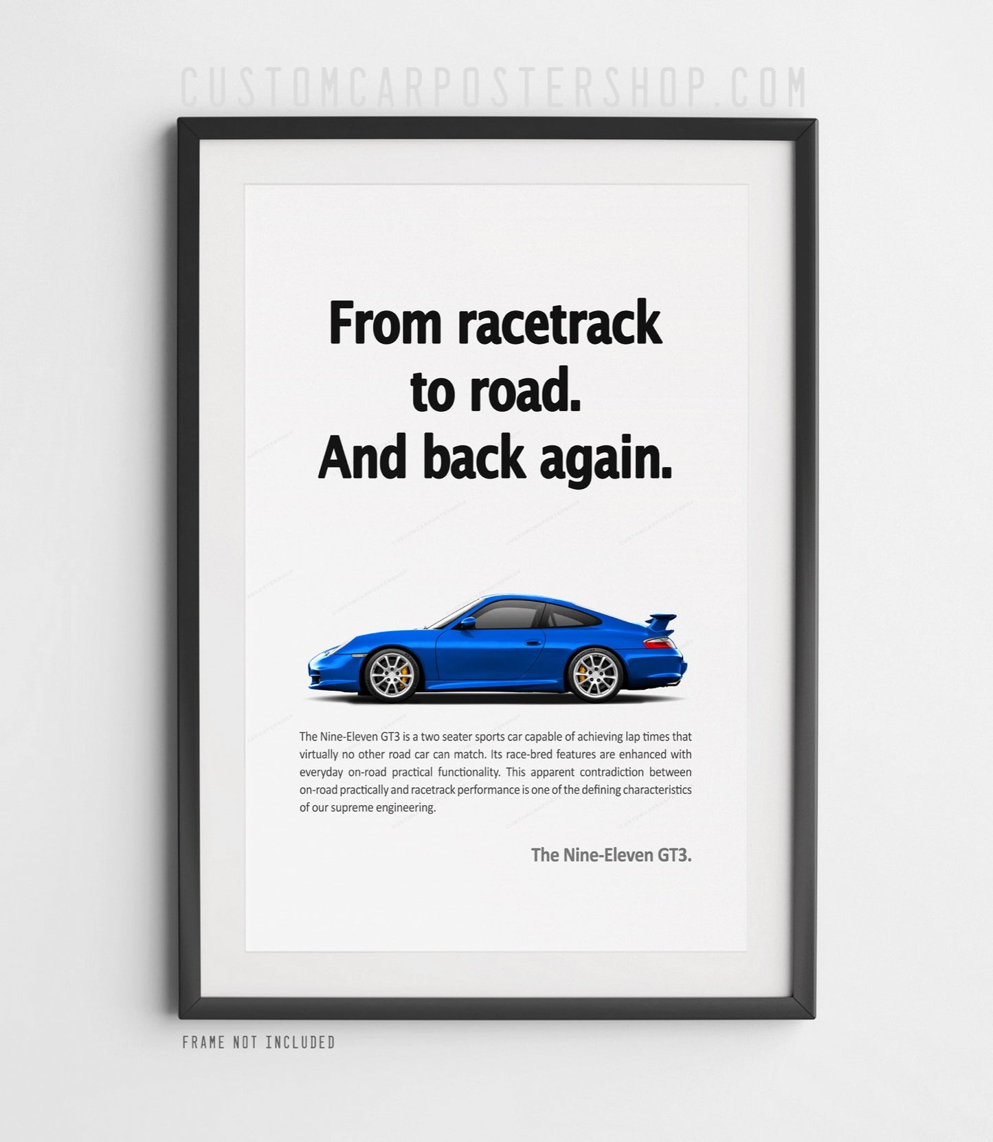 Porsche 996.2 911 GT3 Remastered Print Ad - Racetrack to Road
