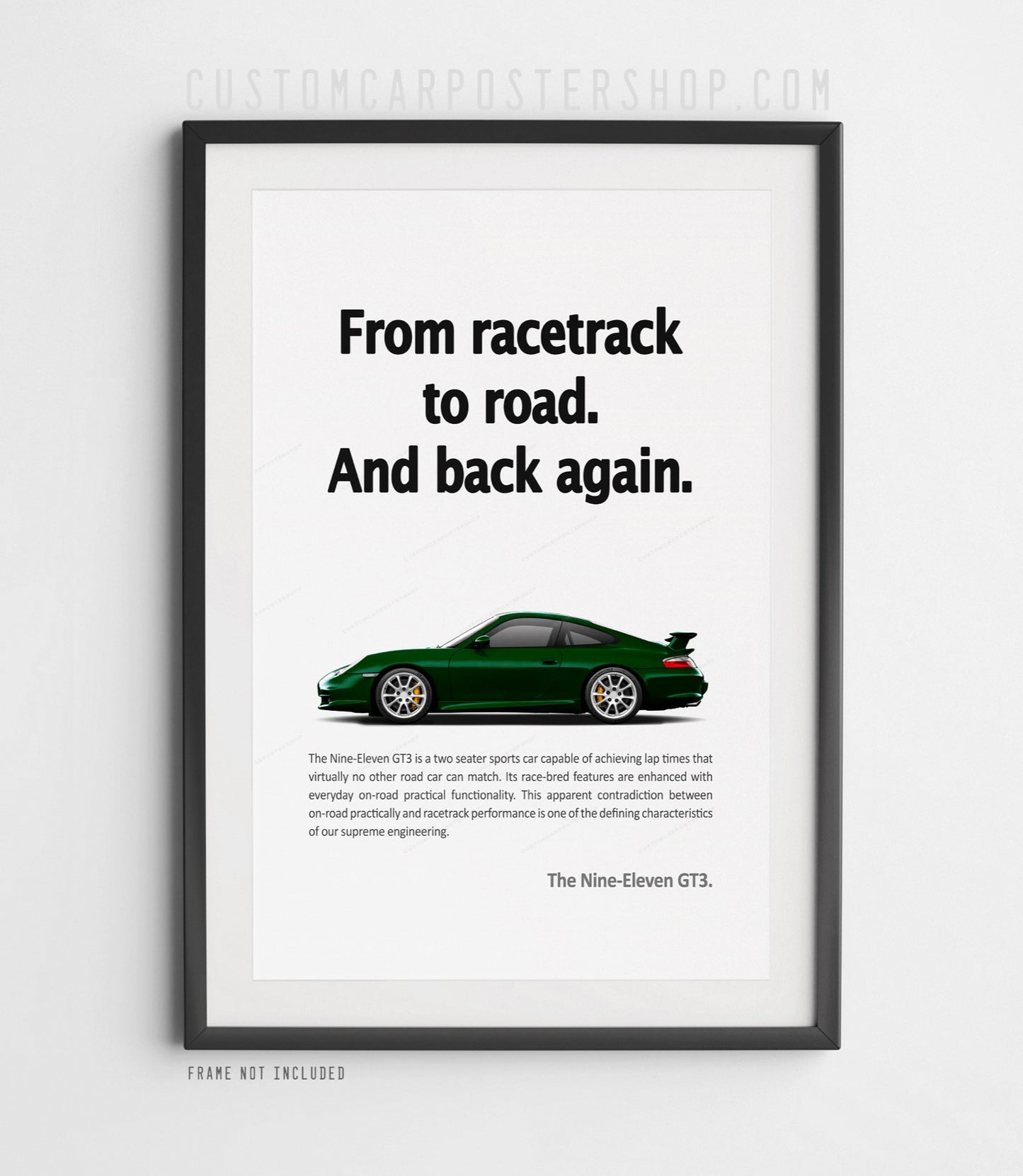 Porsche 996.2 911 GT3 Remastered Print Ad - Racetrack to Road