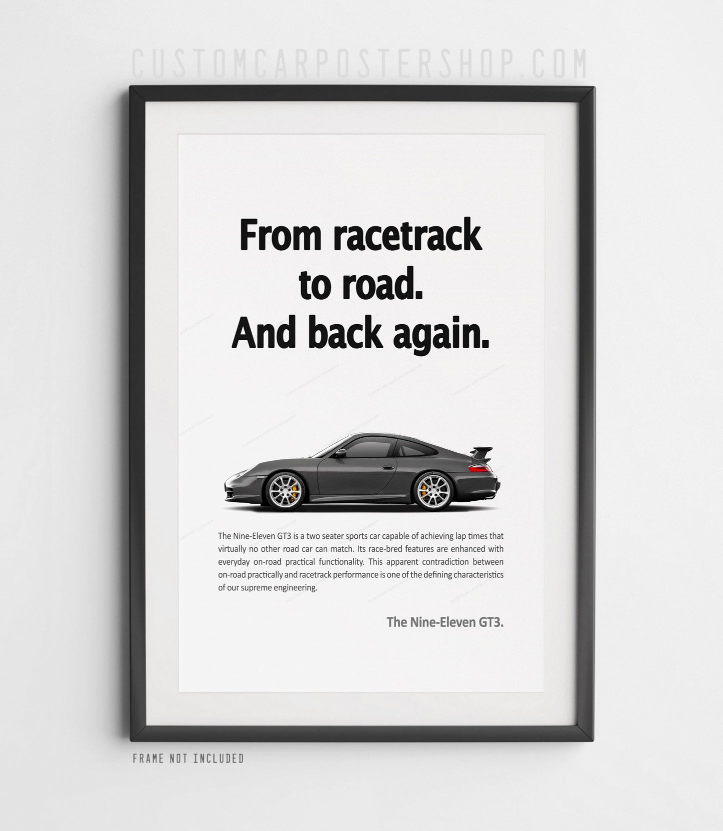Porsche 996.2 911 GT3 Remastered Print Ad - Racetrack to Road