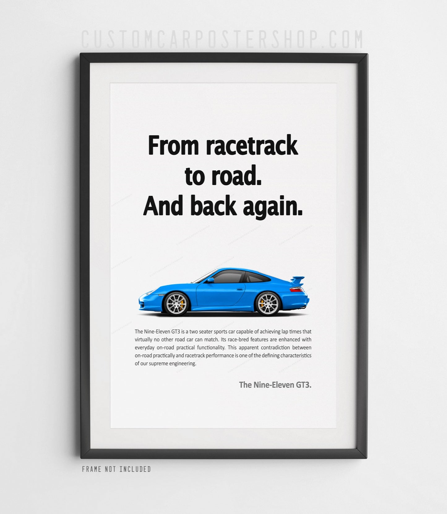 Porsche 996.2 911 GT3 Remastered Print Ad - Racetrack to Road