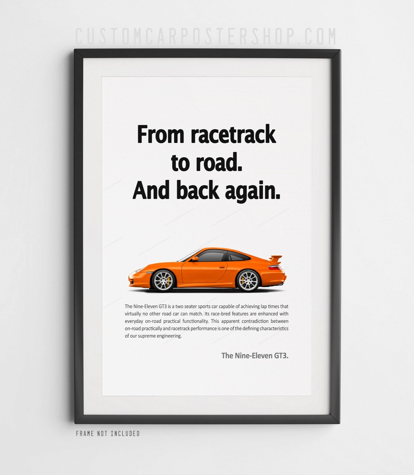 Porsche 996.2 911 GT3 Remastered Print Ad - Racetrack to Road