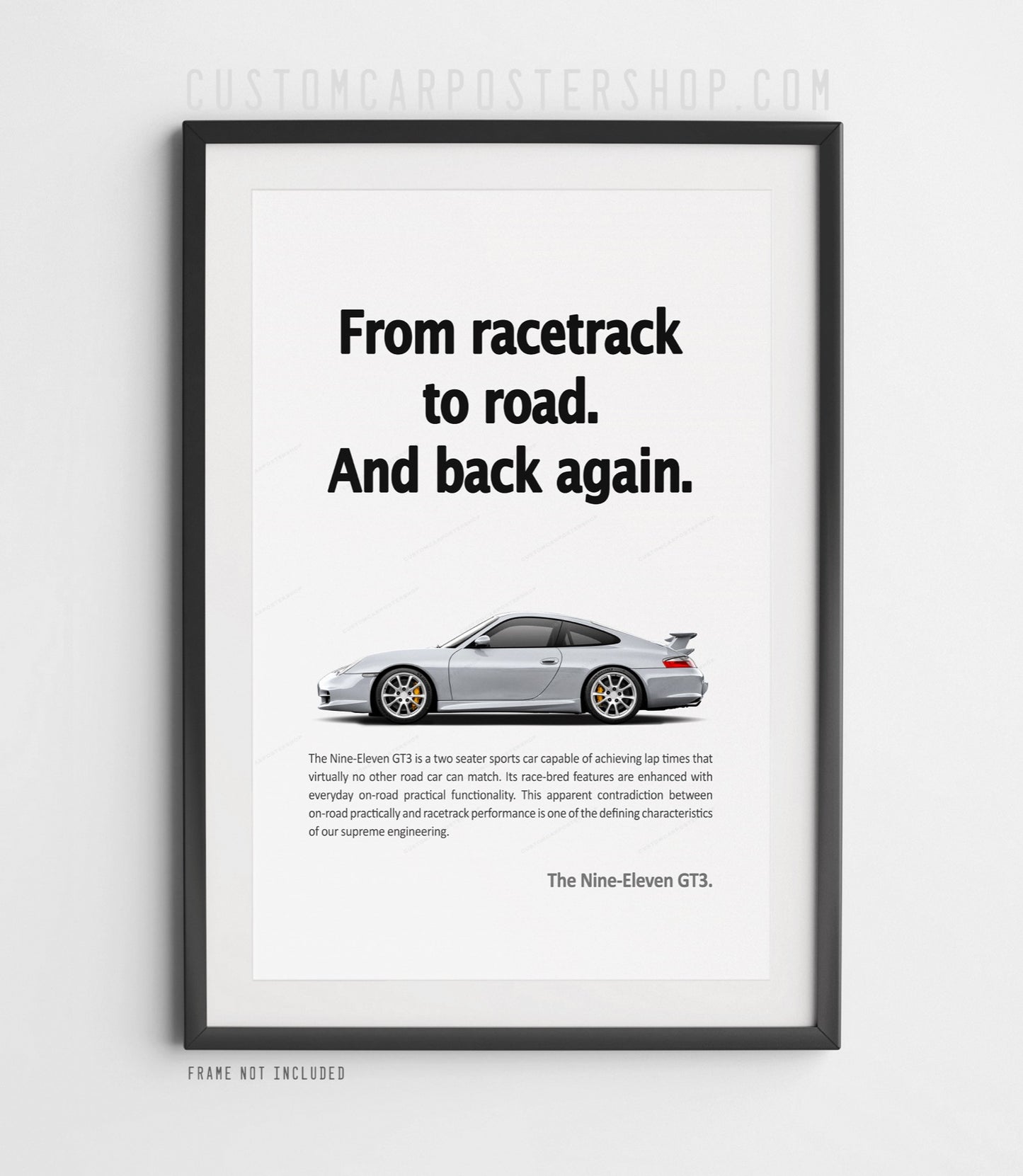Porsche 996.2 911 GT3 Remastered Print Ad - Racetrack to Road