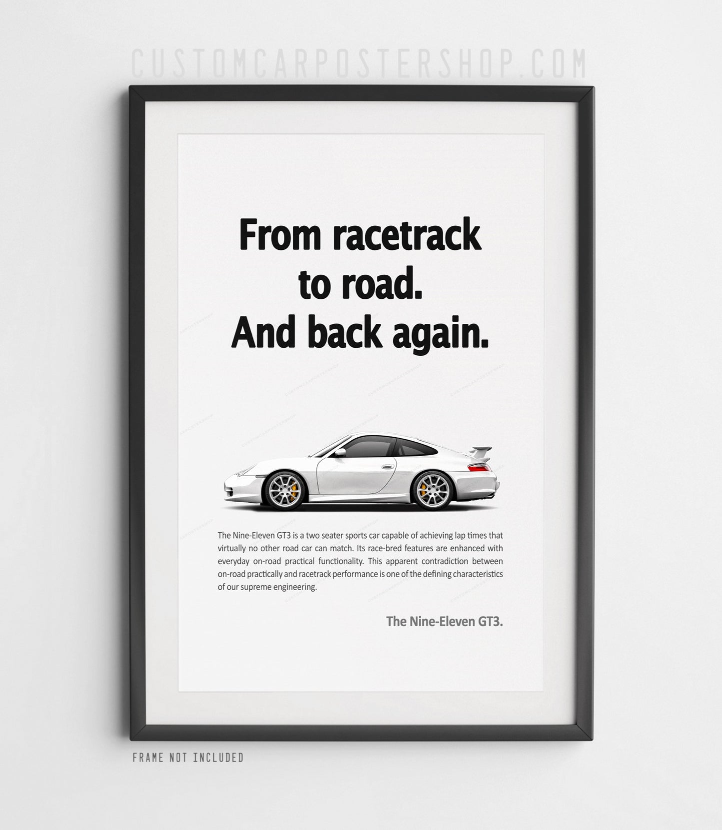 Porsche 996.2 911 GT3 Remastered Print Ad - Racetrack to Road