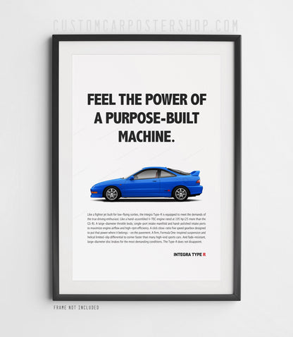 Acura Integra (DC2) Type R Print Ad - Purpose-Built Machine