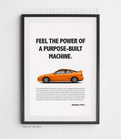 Acura Integra (DC2) Type R Print Ad - Purpose-Built Machine