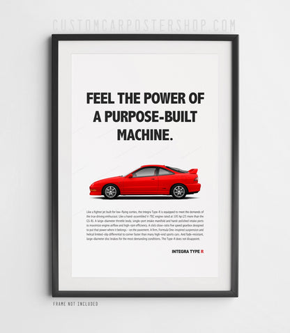 Acura Integra (DC2) Type R Print Ad - Purpose-Built Machine