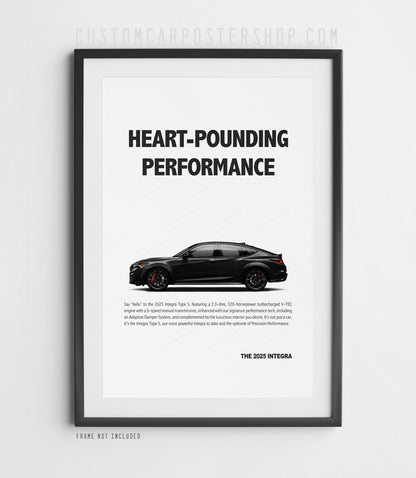 Acura Integra Type S (2025) Print Ad - Heart Pounding Performance