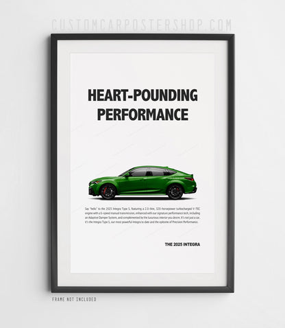 Acura Integra Type S (2025) Print Ad - Heart Pounding Performance