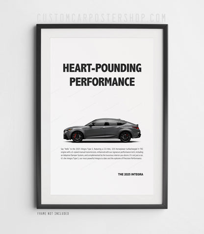 Acura Integra Type S (2025) Print Ad - Heart Pounding Performance