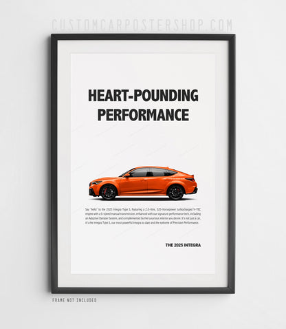 Acura Integra Type S (2025) Print Ad - Heart Pounding Performance