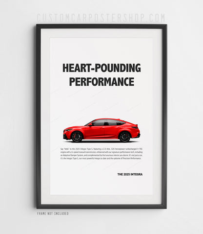 Acura Integra Type S (2025) Print Ad - Heart Pounding Performance