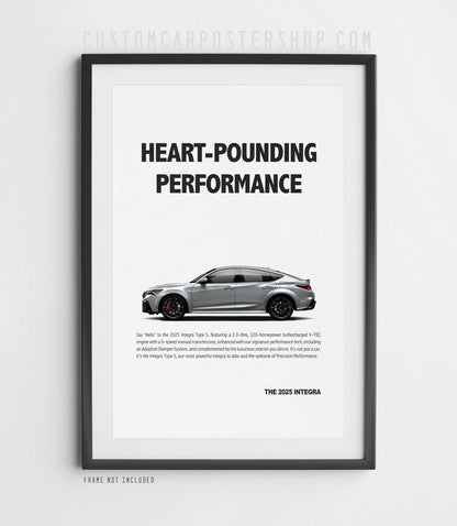 Acura Integra Type S (2025) Print Ad - Heart Pounding Performance