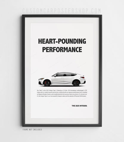 Acura Integra Type S (2025) Print Ad - Heart Pounding Performance