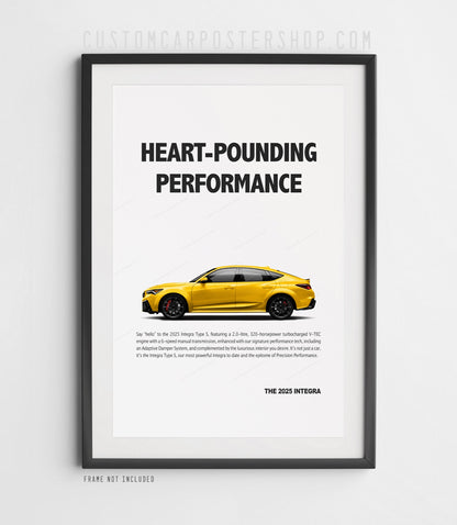 Acura Integra Type S (2025) Print Ad - Heart Pounding Performance