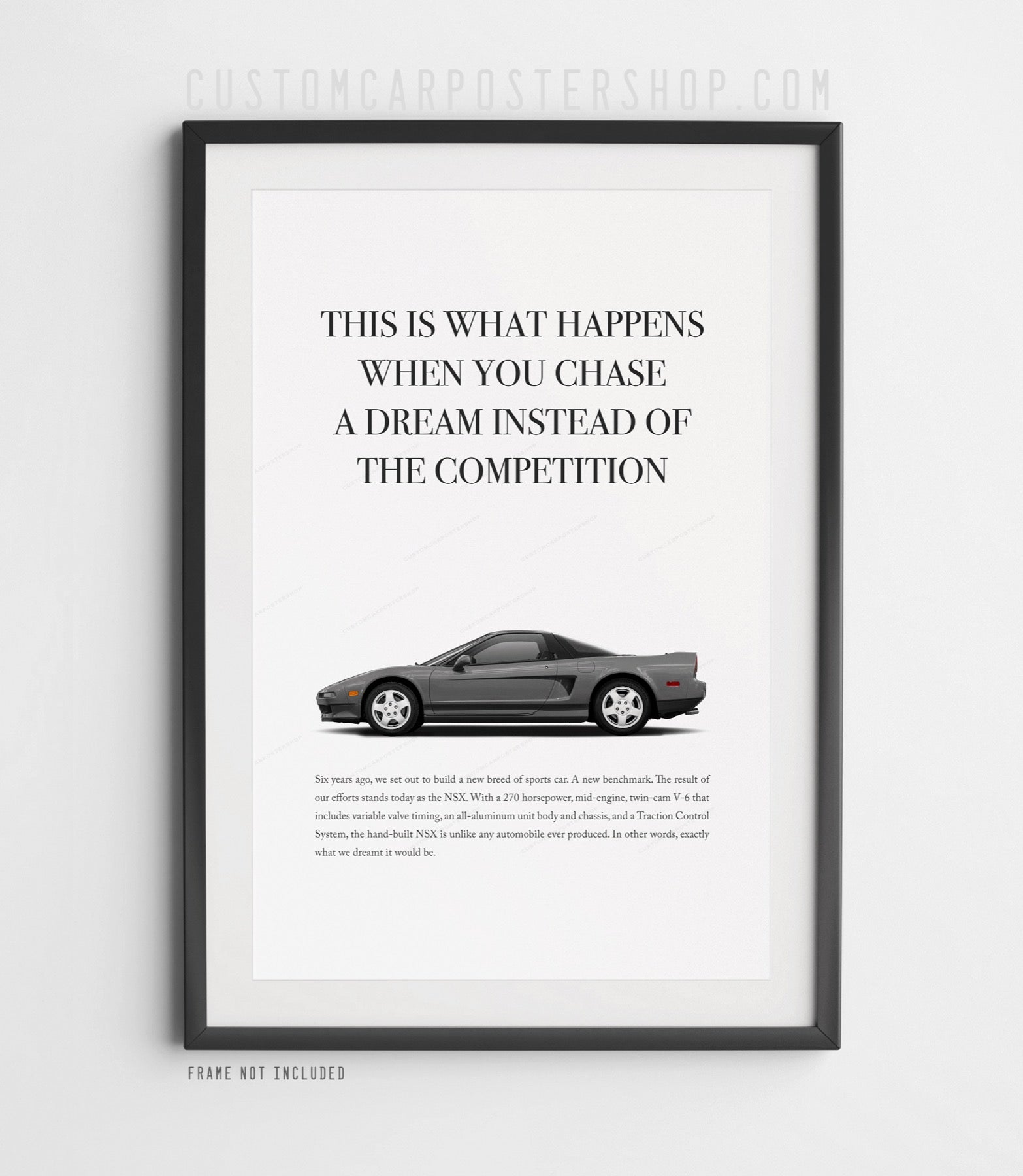 Honda NSX 海外カタログポスター　A2 額なし Acura_NSX_Chase_a_dream_24x36_