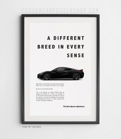Acura / Honda NSX Print Ad - A Different Breed
