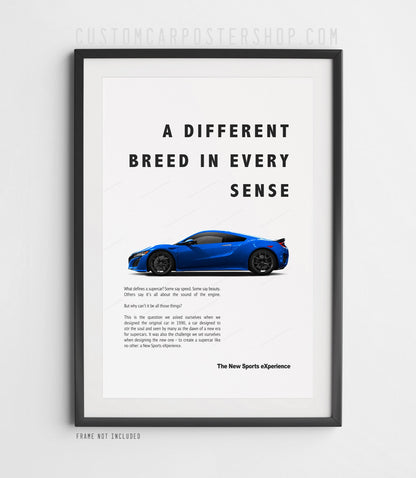Acura / Honda NSX Print Ad - A Different Breed