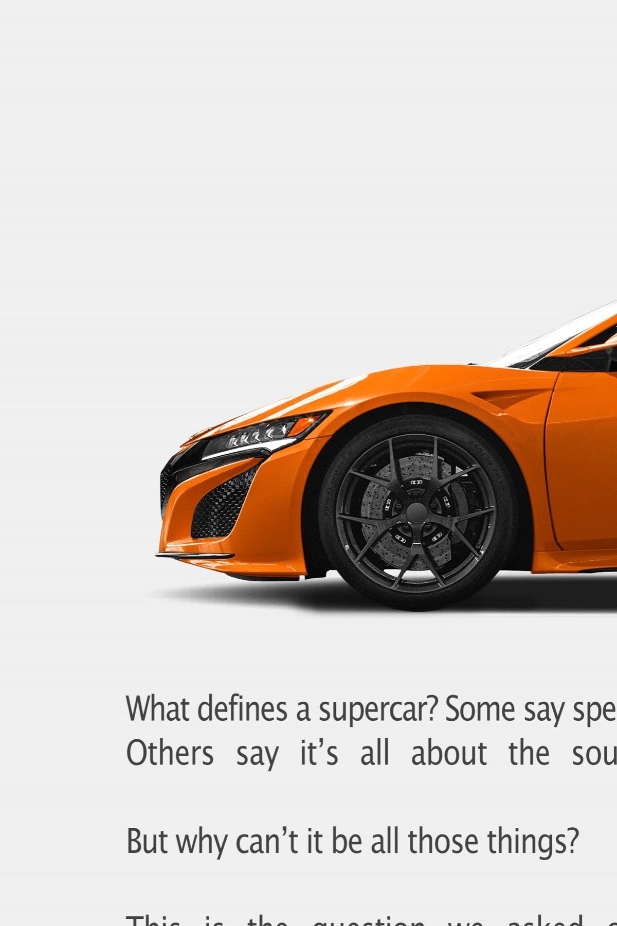 Acura / Honda NSX Print Ad - A Different Breed