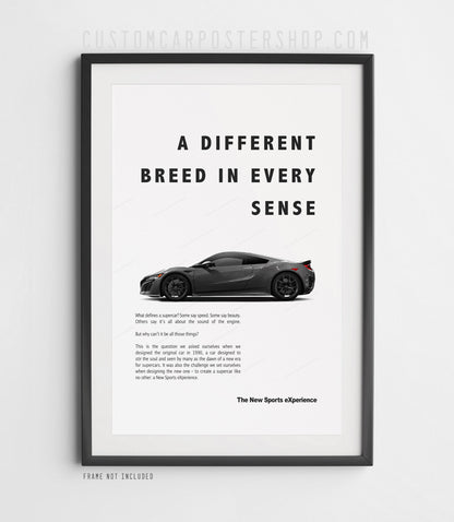 Acura / Honda NSX Print Ad - A Different Breed
