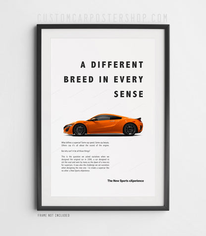 Acura / Honda NSX Print Ad - A Different Breed
