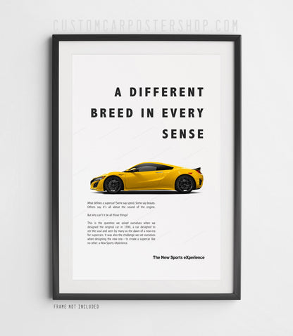 Acura / Honda NSX Print Ad - A Different Breed