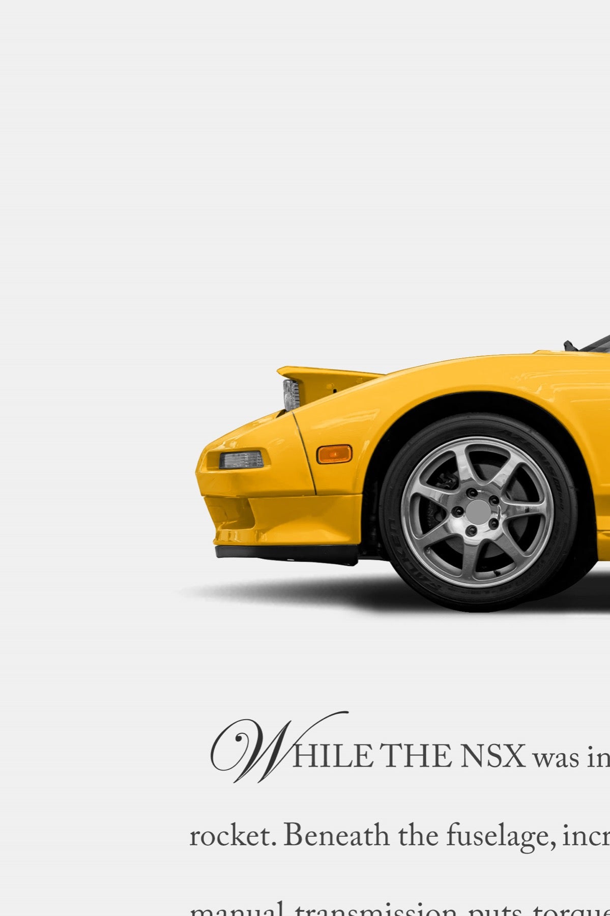 Acura / Honda NSX (NA2) Print Ad - Burn Up on Reentry