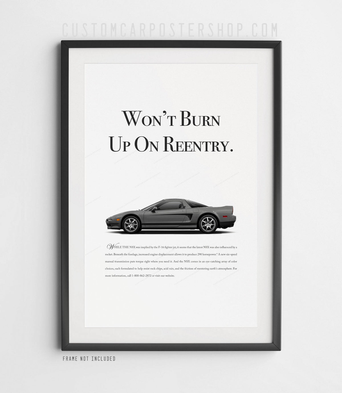 Acura / Honda NSX (NA2) Print Ad - Burn Up on Reentry
