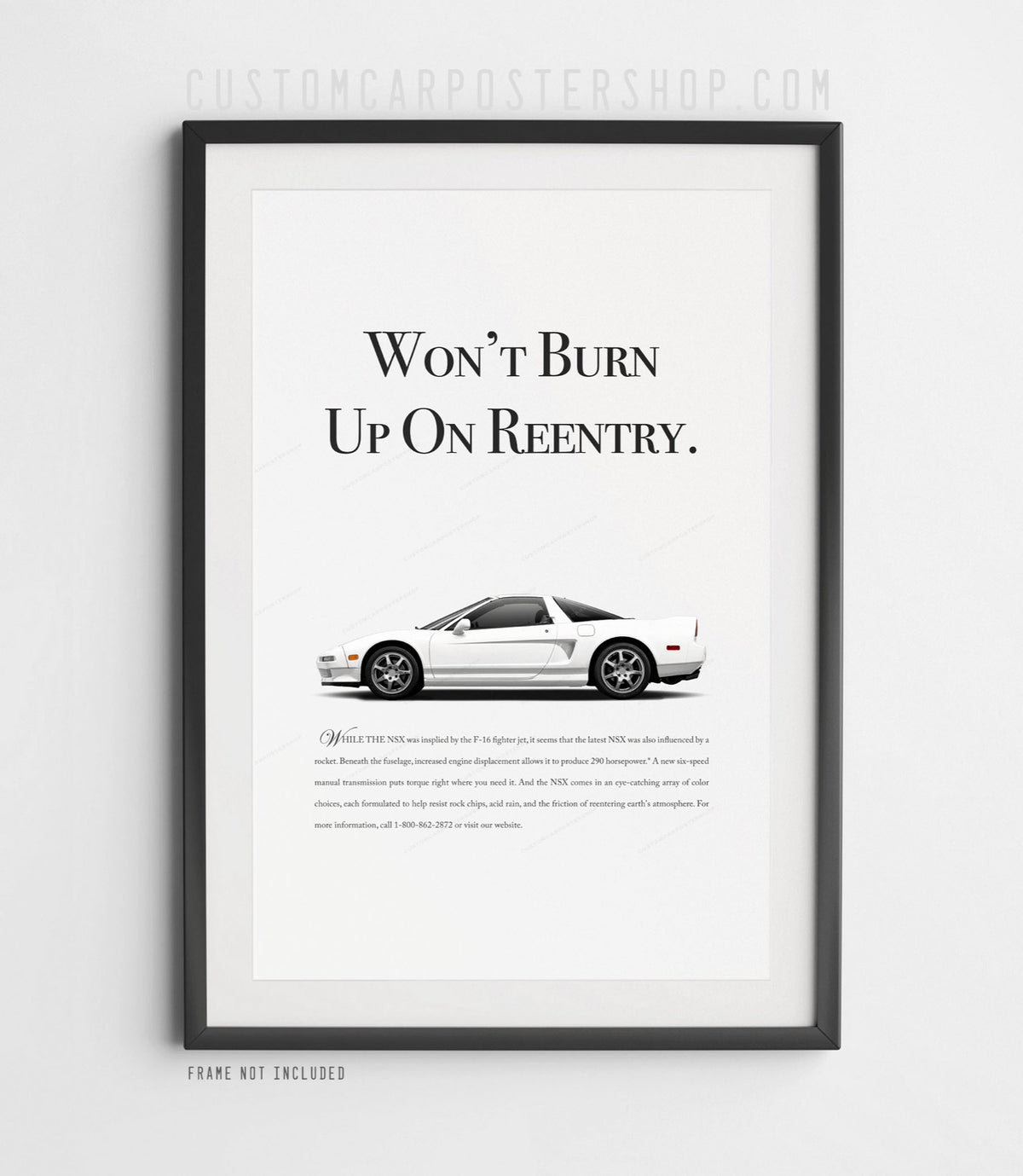 Acura / Honda NSX (NA2) Print Ad - Burn Up on Reentry