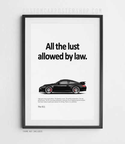 Porsche 911 (997.1) Carrera Aerokit Retro Ad - All the Lust