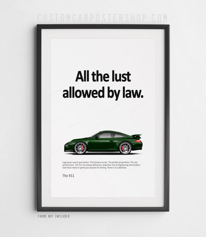 Porsche 911 (997.1) Carrera Aerokit Retro Ad - All the Lust