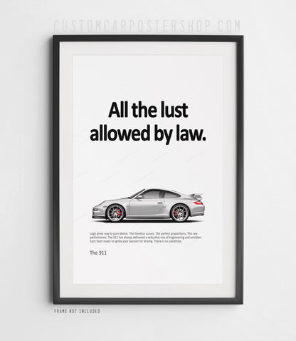 Porsche 911 (997.1) Carrera Aerokit Retro Ad - All the Lust