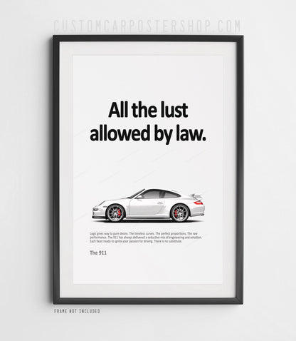 Porsche 911 (997.1) Carrera Aerokit Retro Ad - All the Lust
