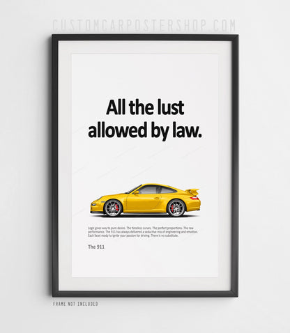 Porsche 911 (997.1) Carrera Aerokit Retro Ad - All the Lust