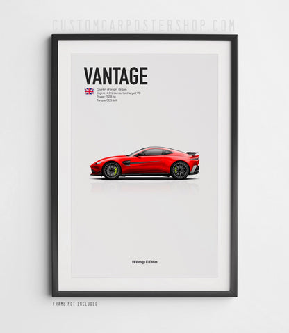 Aston Martin V8 Vantage F1 Edition Poster