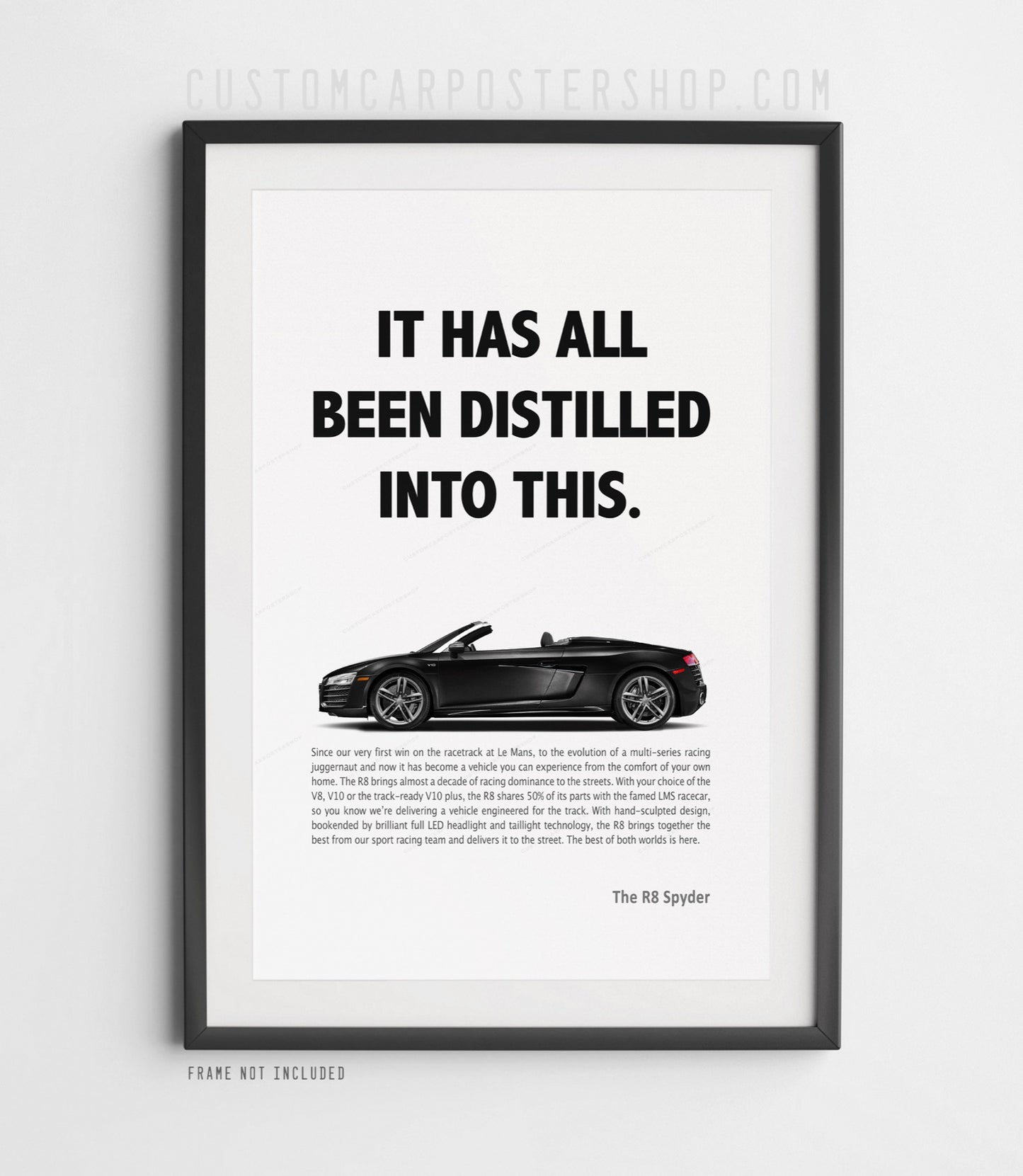 Audi R8 V10 Spyder (Type 42) Print Ad Poster - Distilled