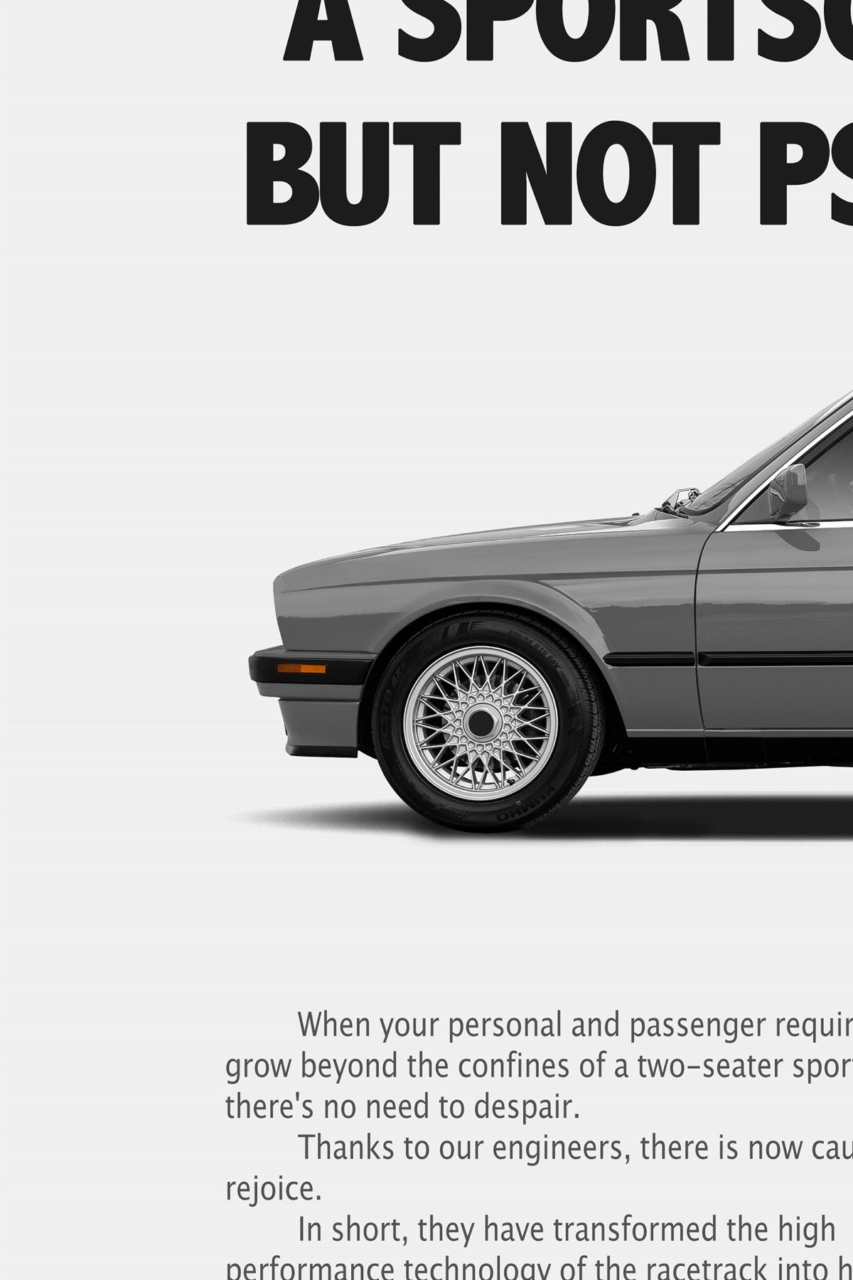 BMW E30 325is Classic Print Ad - Outgrown