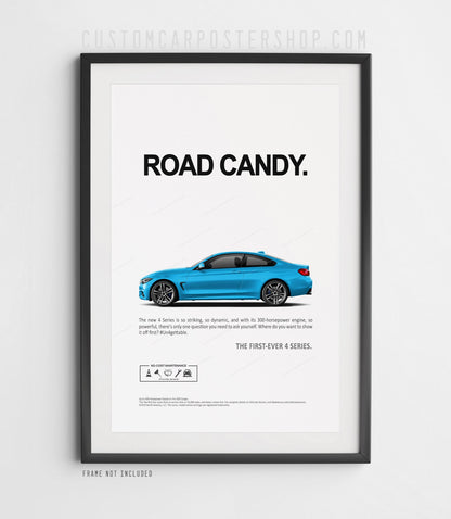 BMW 435i (F32) Remastered Print Ad - Road Candy
