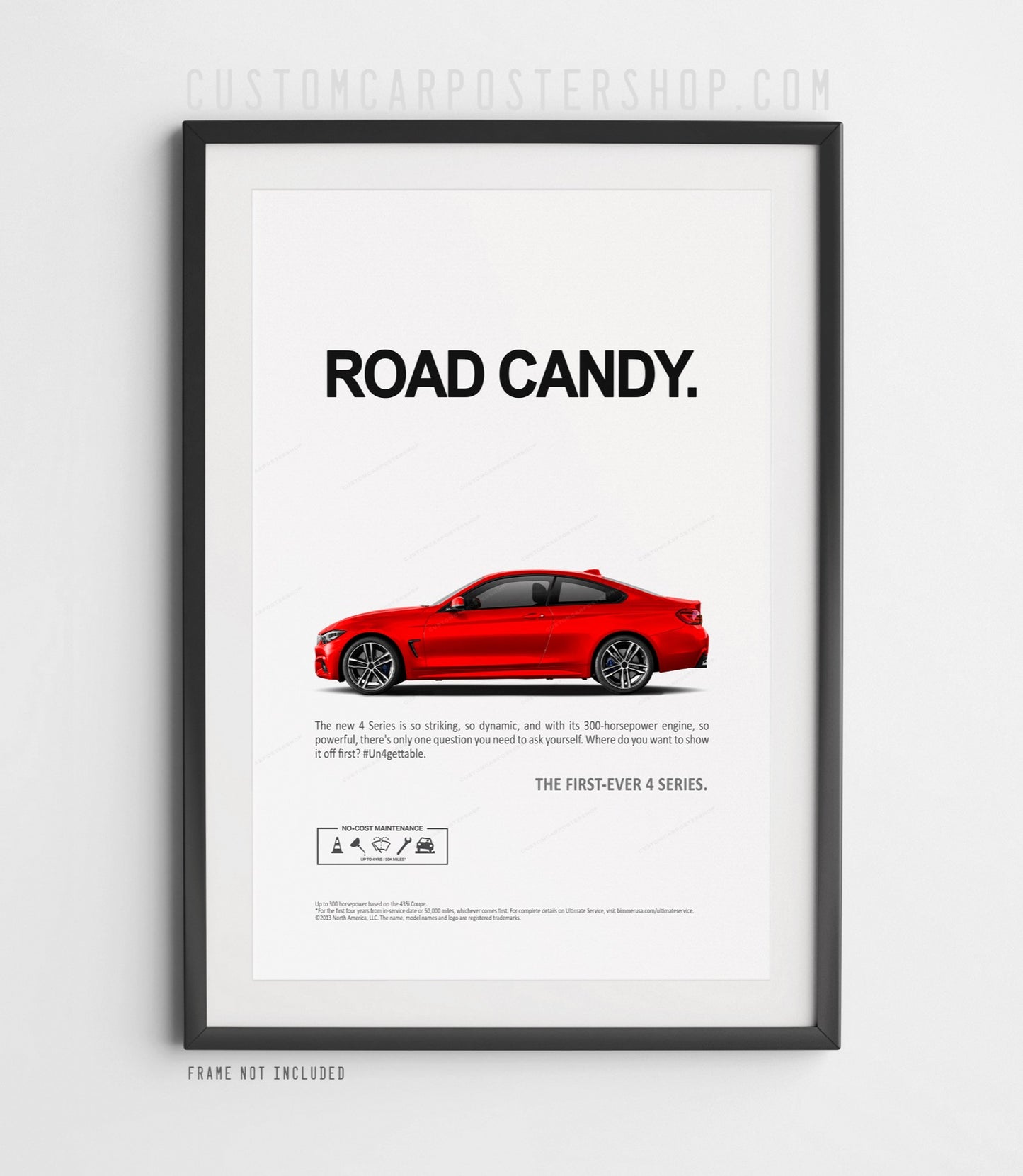 BMW 435i (F32) Remastered Print Ad - Road Candy