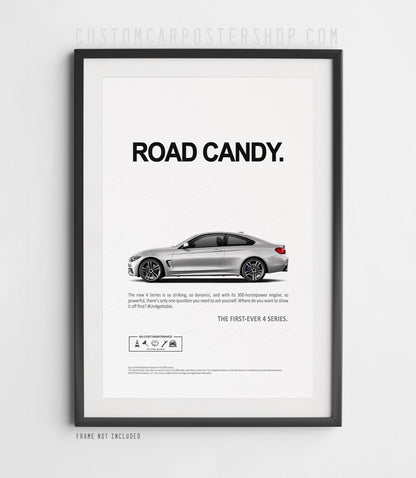 BMW 435i (F32) Remastered Print Ad - Road Candy
