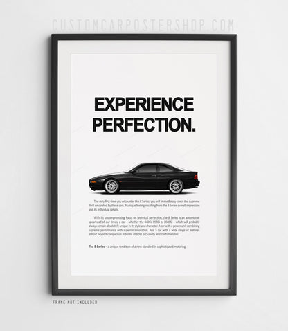BMW 850CSi (E31) Print Ad - Experience Perfection
