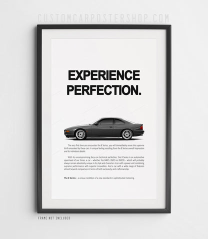 BMW 850CSi (E31) Print Ad - Experience Perfection